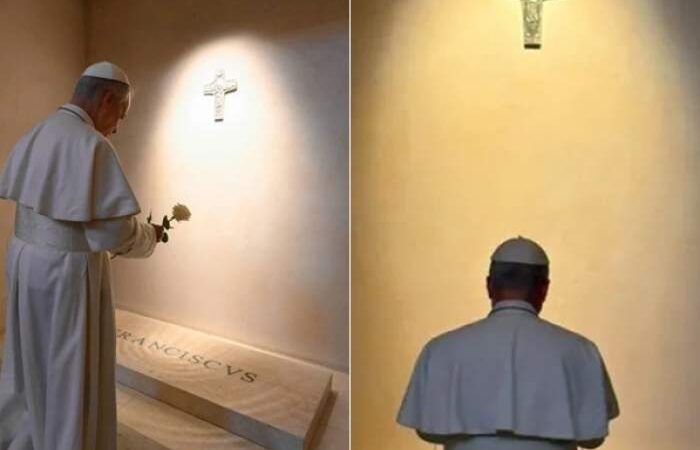 LEÓN XIV ROMPIÓ EL PROTOCOLO Y VISITÓ LA TUMBA DE FRANCISCO